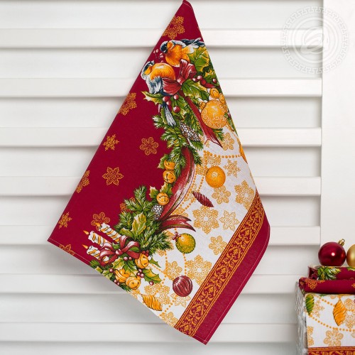 Полотенце кухонное из рогожки "Рождество"