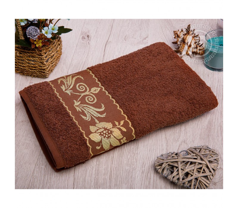 Прованс полотенце махровое (Турция) коричневый ПМ.70.140