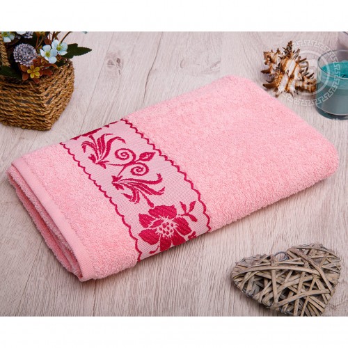 Прованс полотенце махровое (Турция) розовый ПМ.70.140