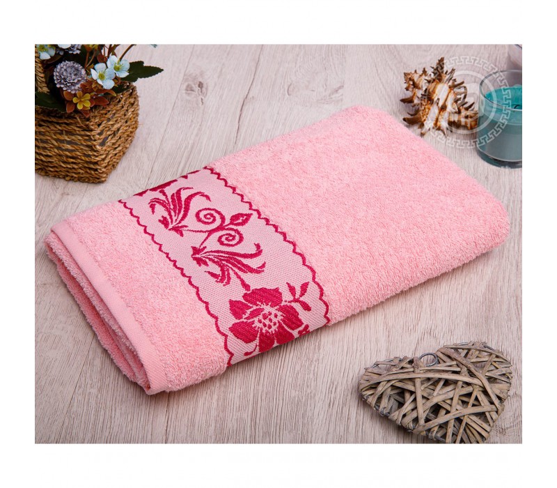 Прованс полотенце махровое (Турция) розовый ПМ.70.140
