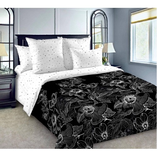 Комплект постельного белья из перкаля МЕТАФОРА, цвет черный  (ТД 208981)