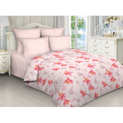Постельное белье Цикламен 1,5 спальный, поплин, рис 9027-9028/1