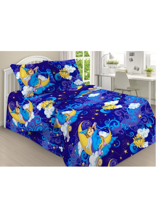 Детское постельное белье Звездочет 1,5 спальный, поплин, рис 1605/1