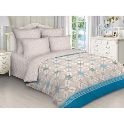 Постельное белье Престон 1,5 спальный, поплин, рис 5653-5654/1