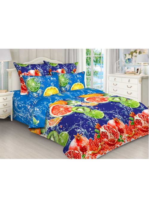 Постельное белье Сочный микс 2 спальный, бязь, рис 4585/1