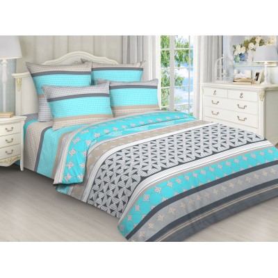 Постельное белье Ливерпуль 1,5 спальный, поплин, рис 5039-5040/1