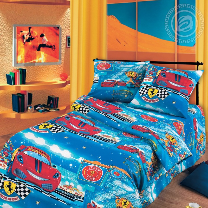Детское постельное белье Ралли 100, размер 1,5 сп.