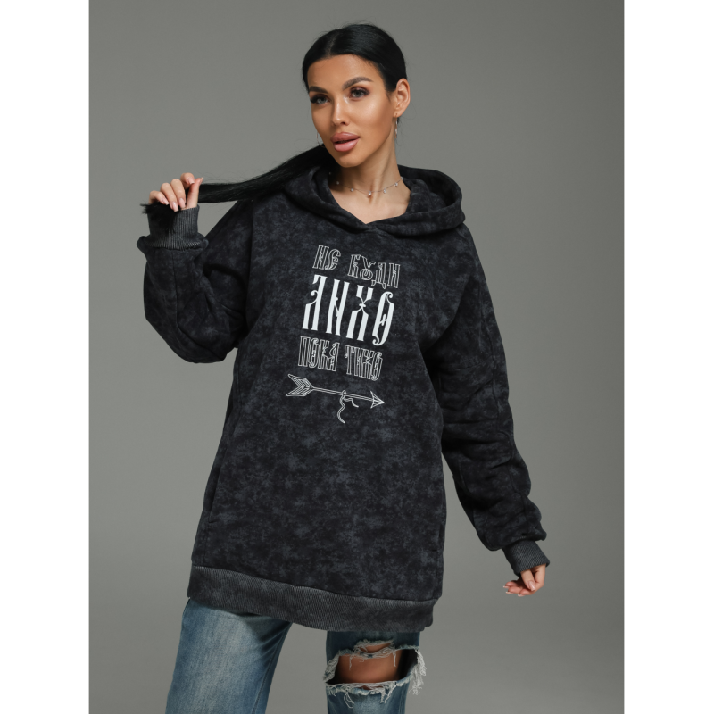 Яхонт худи женское (серый варенка)