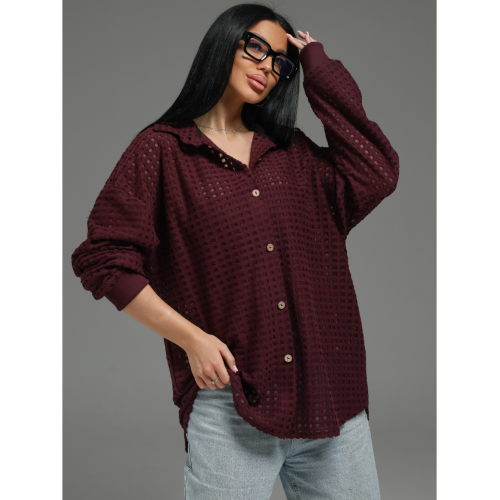 Стелла рубашка женская (бордо)