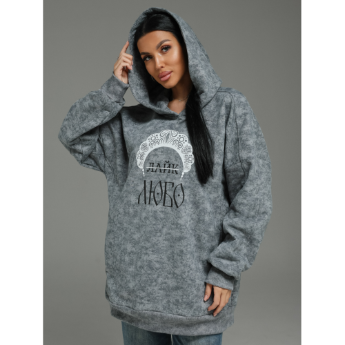 Яхонт худи женское (светло-серый варенка)