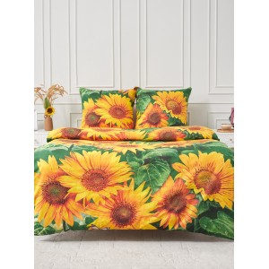Постельное белье Подсолнухи 1,5 спальный, бязь, рис 2131