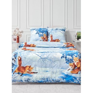 Постельное белье Лисы 1,5 спальный, бязь, рис 2016