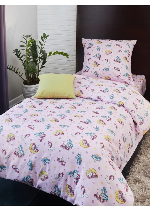 Детское постельное белье Единороги 1,5 спальный, бязь, рис 1950/1