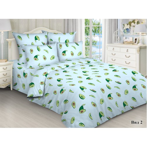 Комплект постельного белья 2,0 сп с Евро простыней, бязь рис.1432/2