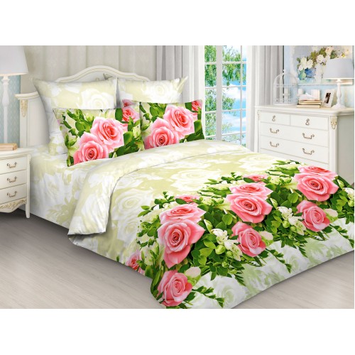 Комплект постельного белья 2,0 сп с Евро простыней, бязь рис.4548