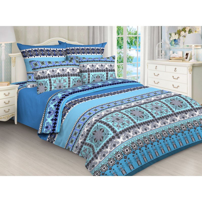 Комплект постельного белья 2,0 сп с Евро простыней, бязь рис.5331