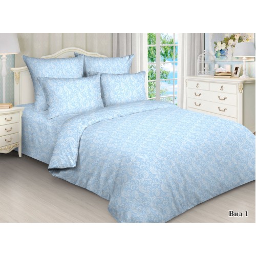 Комплект постельного белья 2,0 сп с Евро простыней, бязь рис.5744/1