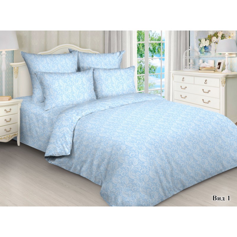 Комплект постельного белья 2,0 сп с Евро простыней, бязь рис.5744/1