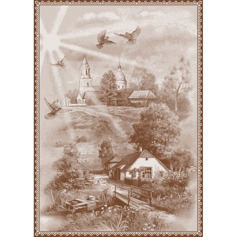 Полотенце жаккардовое рис. Воскресенье 50*70, цвет Шоколад