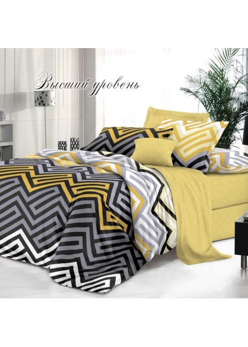 Постельное белье 2 спальное, поплин, рис.Высший уровень (П3)