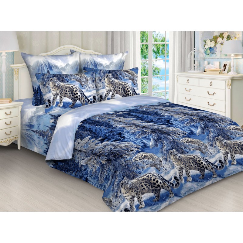 Постельное белье 2,0 сп с Евро простыней, бязь. 5743