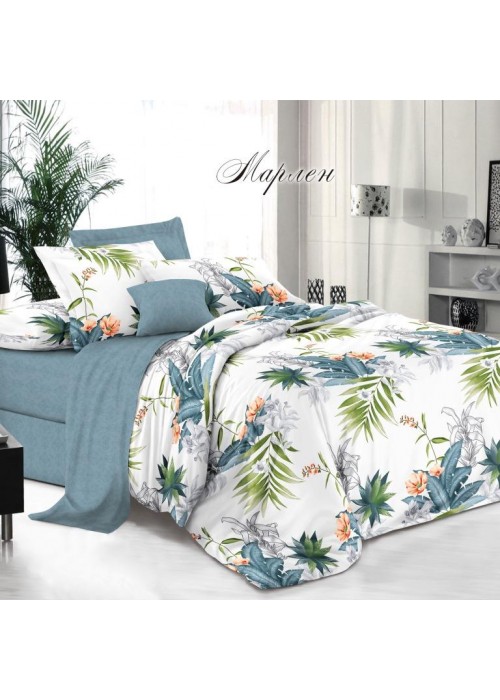 Постельное белье евро поплин, хлопок. Марлен (П3)