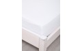 Простыня на резинке 180x200x25 Поплин 220 см о/м белый