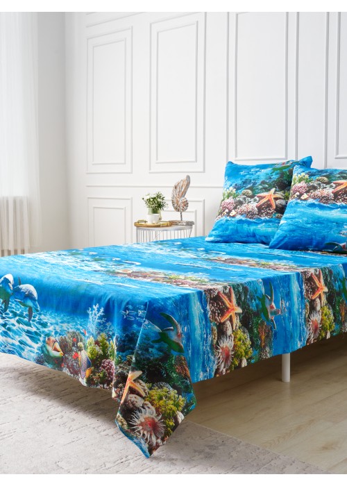 Простынь 1,5 спальная 150х215 Хлопок, Бязь. 1455