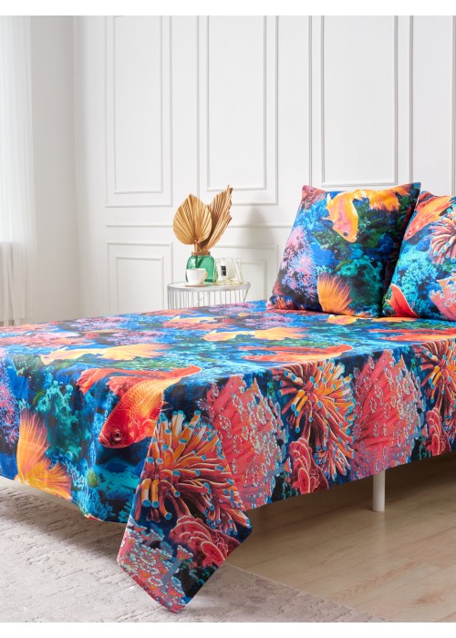 Простынь 1,5 спальная 150х215 Хлопок, Бязь. 2052