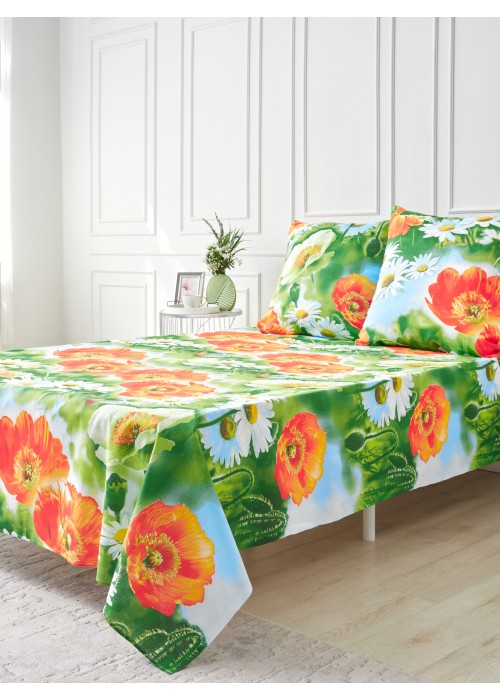 Простынь 1,5 спальная 150х215 Хлопок, Бязь. 2135