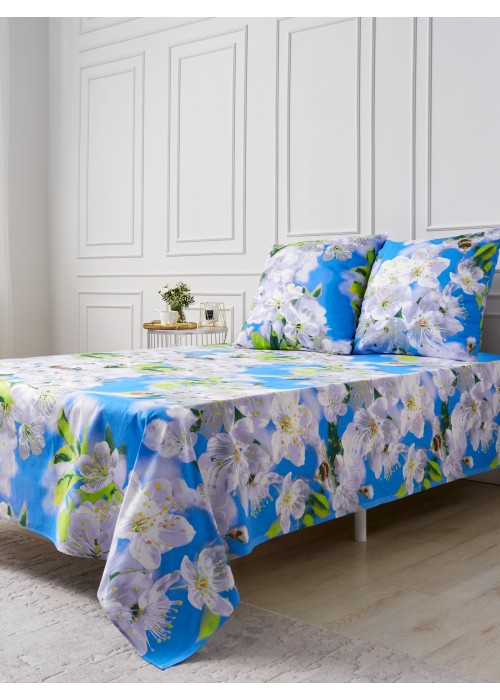 Простынь 1,5 спальная 150х215 Хлопок, Бязь. 1529