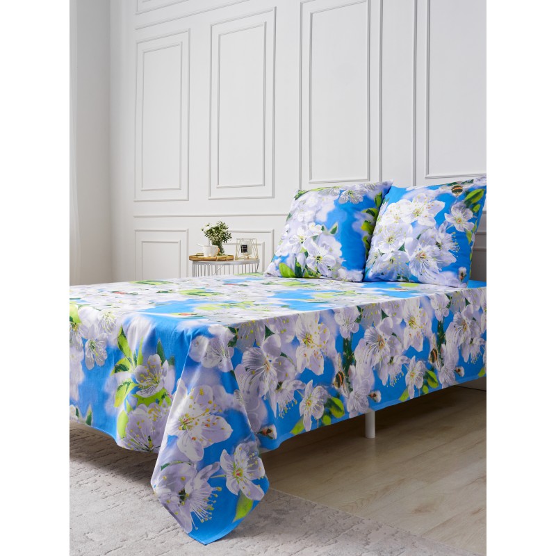 Простынь 1,5 спальная 150х215 Хлопок, Бязь. 1529