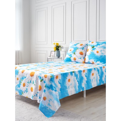 Простынь 1,5 спальная 150х215 Хлопок, Бязь. 1758