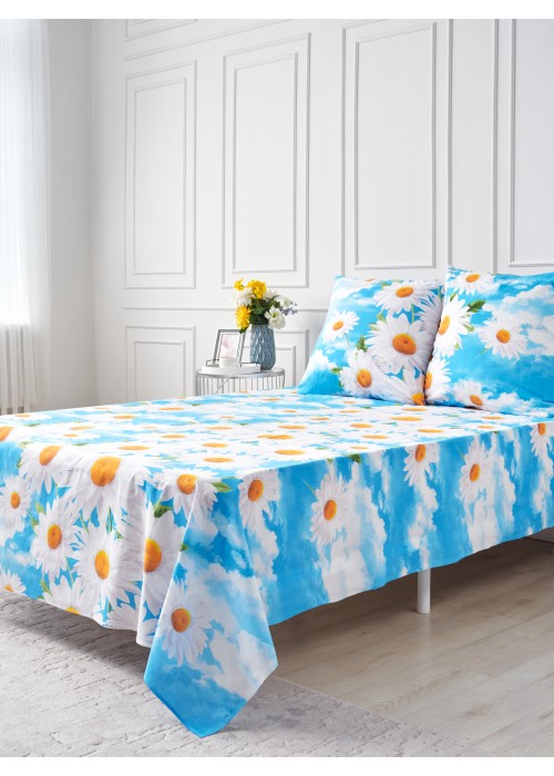 Простынь 1,5 спальная 150х215 Хлопок, Бязь. 1758