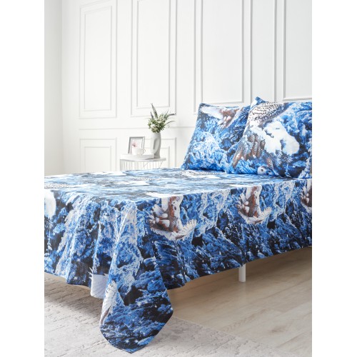 Простынь 1,5 спальная 150х215 Хлопок, Бязь. 1924