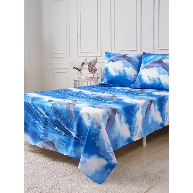 Простынь 1,5 спальная 150х215 Хлопок, Бязь. 2547